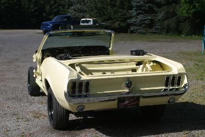 Reproduction car; 67 Mustang convertible
